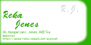 reka jenes business card